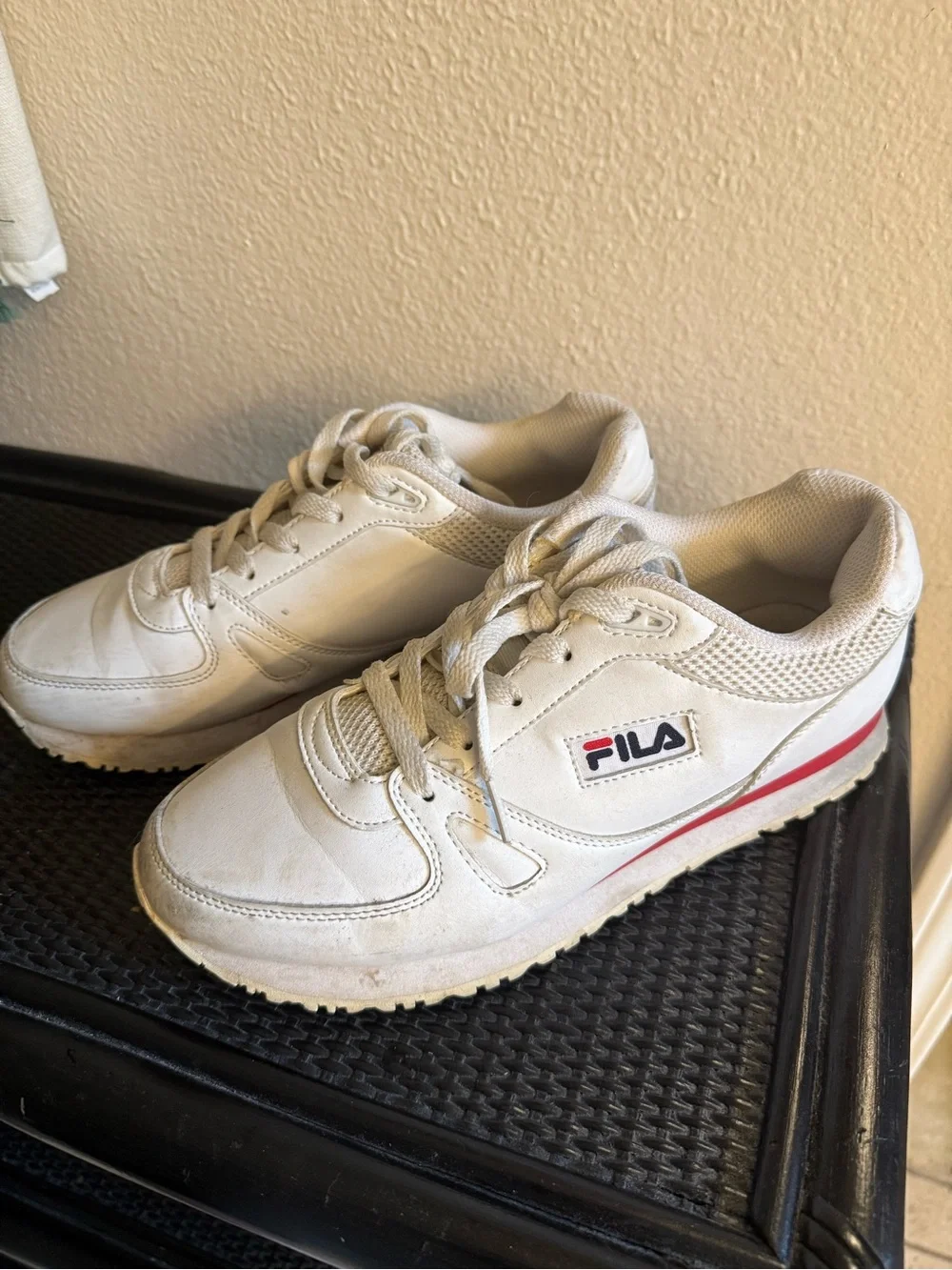 FILA White Low-Top Athletic Sneakers
